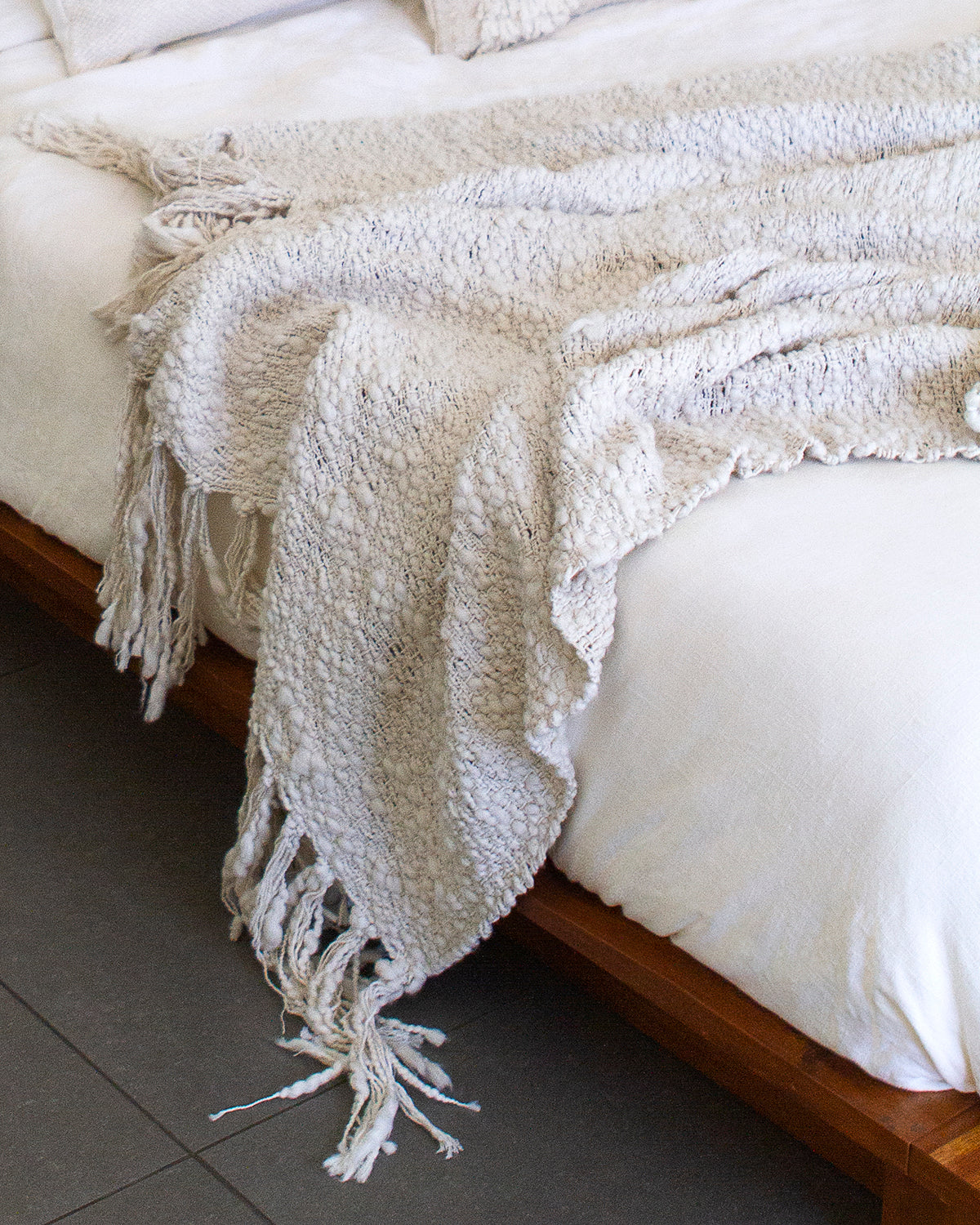 Hand Woven Cotton Blanket Throw - Mustard – Modimade