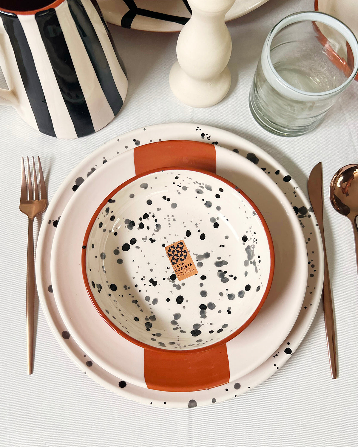 Casa Cubista Splattered Pattern Plates and Bowls