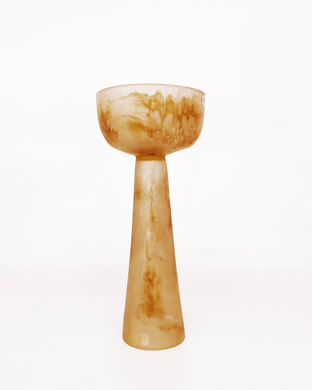 Caramel High Resin Pedestal Bowl