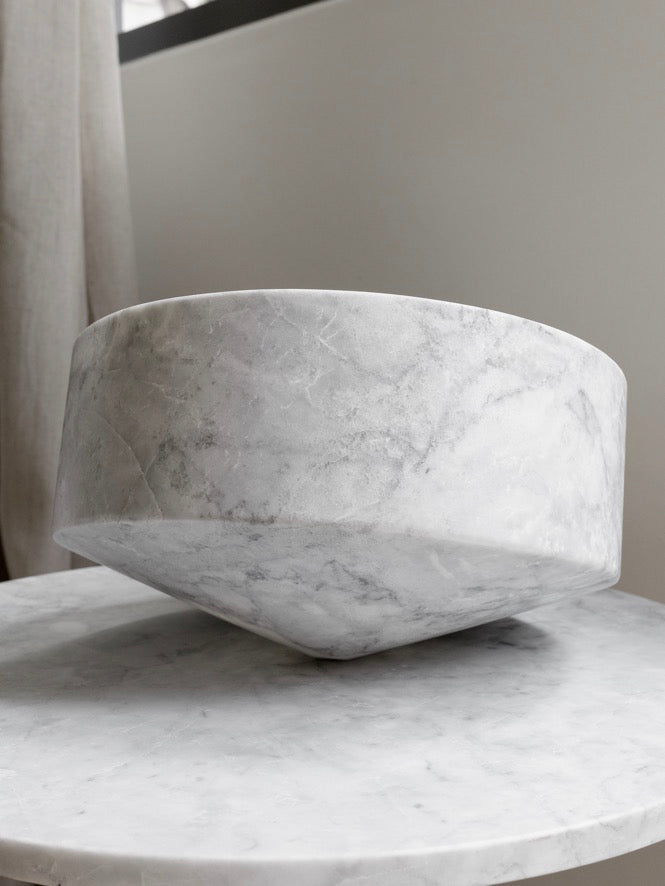 Artisanal Talayot Bowl in White Marble - Multiple Sizes